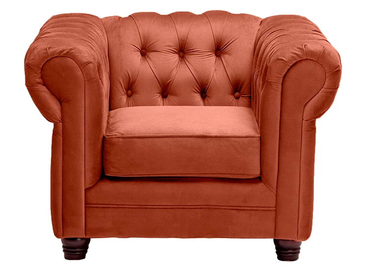 SILLON BARRA DESIGN CHESTERFIELD 1 CUERPO FELPA