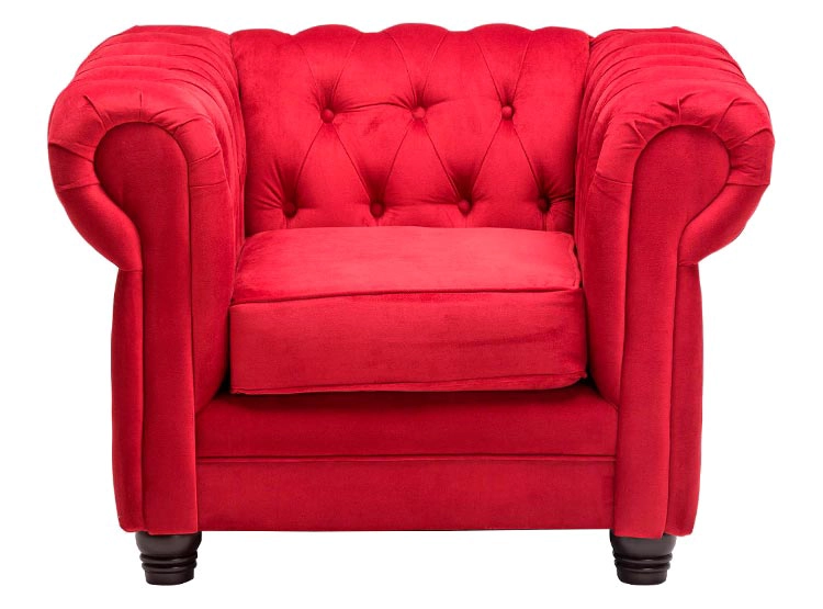 SILLON BARRA DESIGN CHESTERFIELD 1 CUERPO FELPA - 1