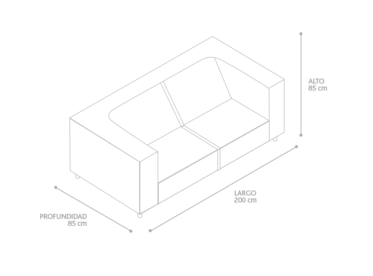 SOFÁ BARRA DESIGN ALMA 3 CUERPOS - 4