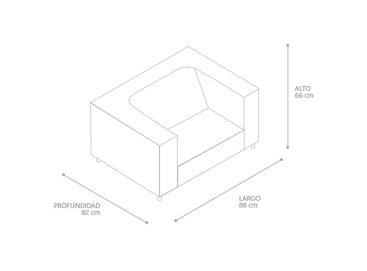 SILLON BARRA DESIGN THOMAS 1 CUERPO - 2
