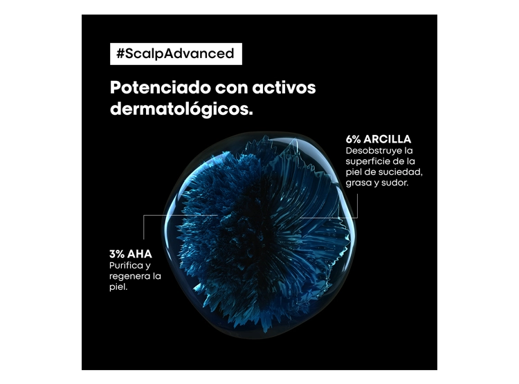 SHAMPOO LOREAL PROFESSIONNEL LIMPIEZA PROFUNDA CABELLO GRASO SCALP ADVANCED 300 ML - 5