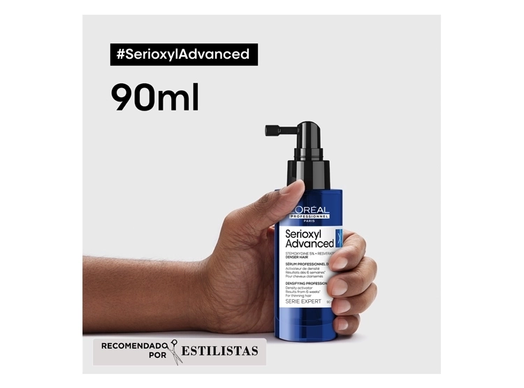 SERUM CAPILAR LOREAL PROFESSIONNEL DENSIFICADOR CABELLO FINO SERIOXYL ADVANCED 90 ML - 6