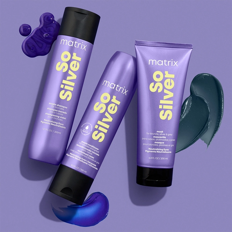 MASCARILLA CAPILAR MATRIX PROFESIONAL MATIZADORA VIOLETA CABELLO RUBIO SO SILVER 200 ML - 7