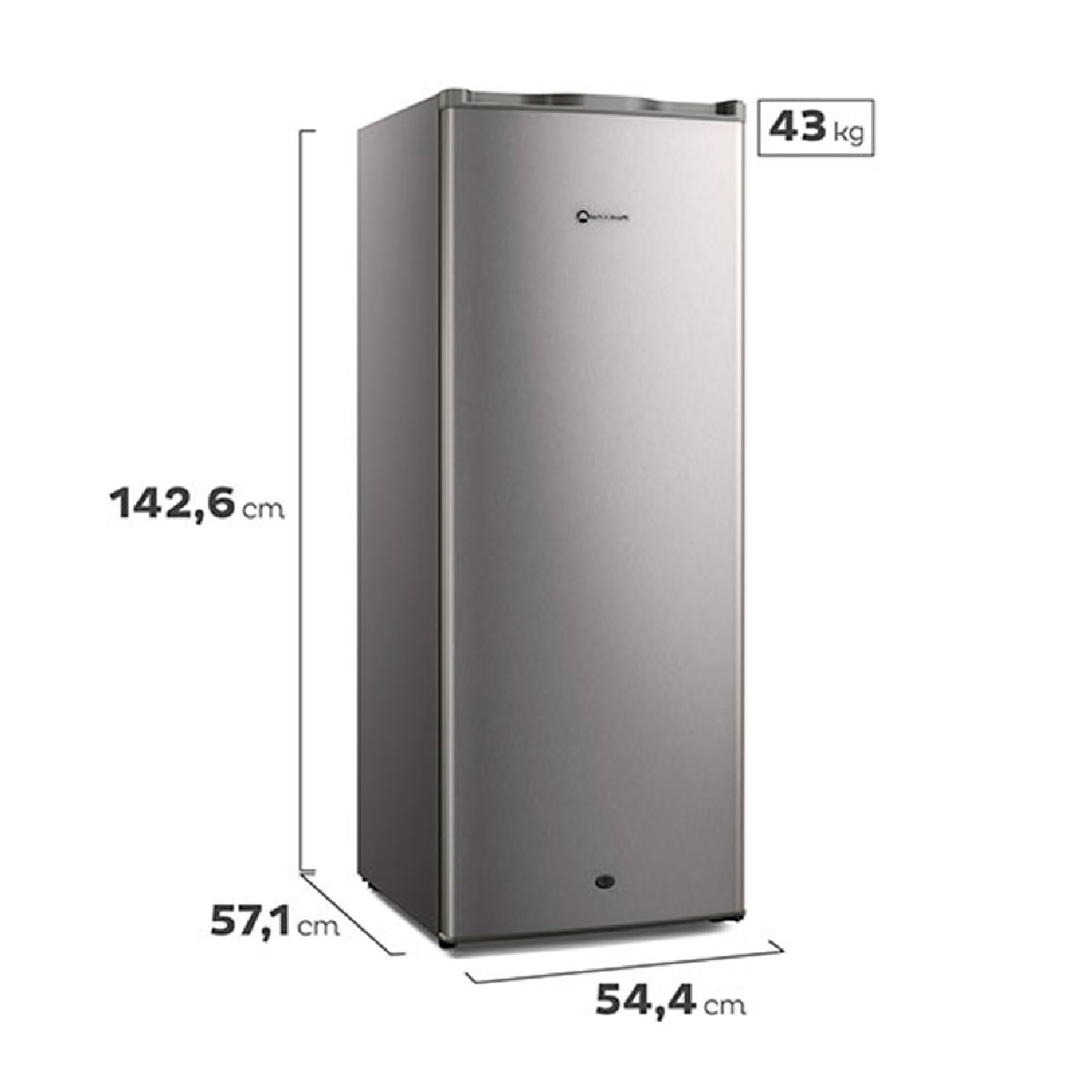 CONGELADOR VERTICAL MADEMSA M-265V 168L GRIS - 3