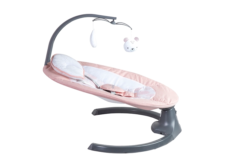 SILLA NIDO BEBE MECEDORA BABY SWING CON BLUETOOTH ROSADA - 5