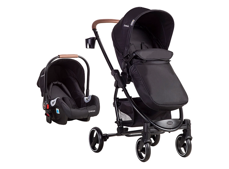 COCHE CUNA TRAVEL SYSTEM BEBE ALFA CON ACCESORIOS NEGRO - 2