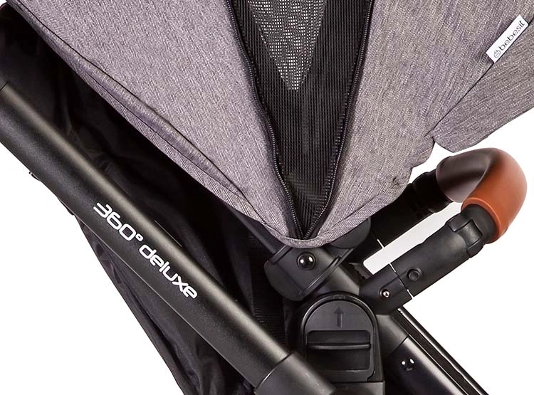COCHE CUNA TRAVEL SYSTEM BEBE DELUXE 360° CON BASE GRIS - 8