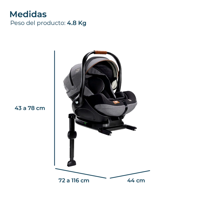 SILLA DE AUTO JOIE I-LEVEL ISOFIX GRIS - 5