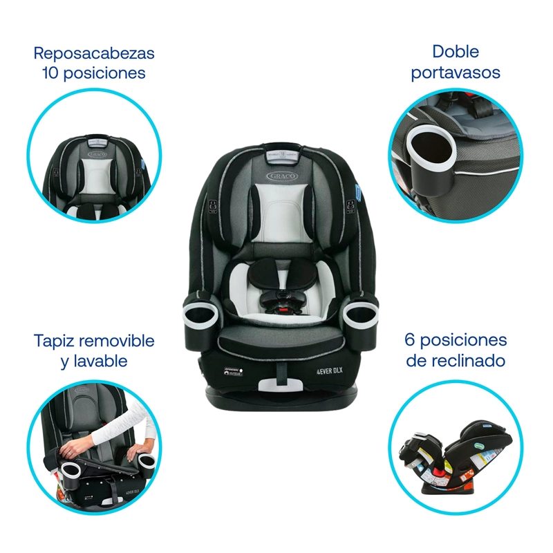 SILLA DE AUTO GRACO CONVERTIBLE 4EVER DLX - 7