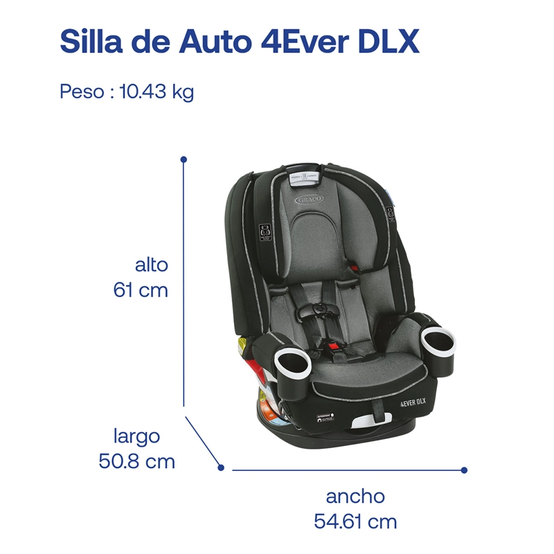 SILLA DE AUTO GRACO CONVERTIBLE 4EVER DLX - 8