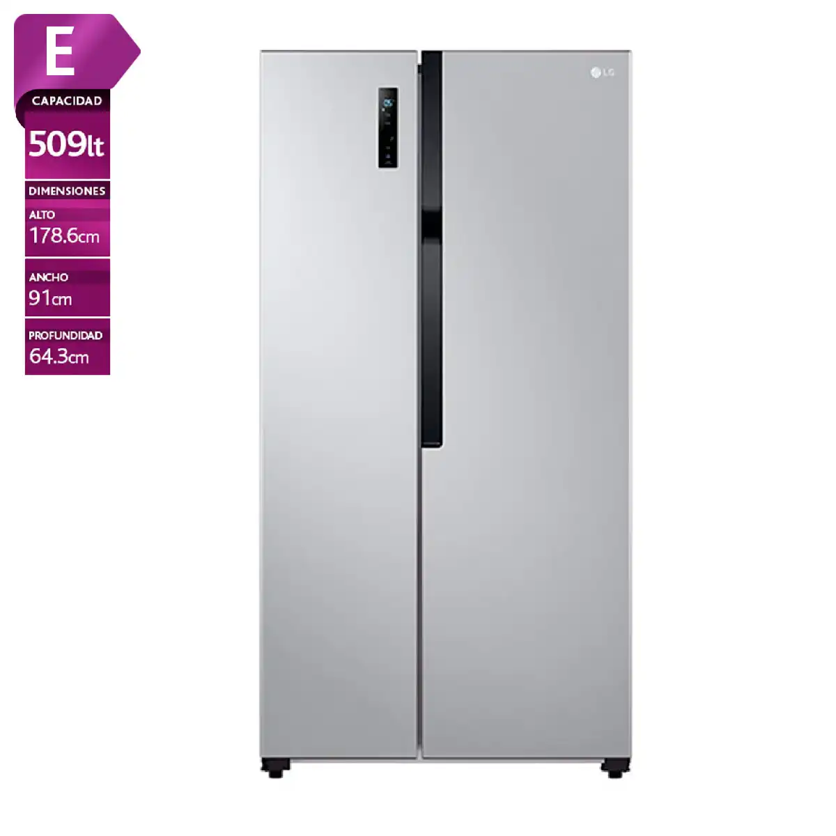 REFRIGERADOR LG SIDE BY SIDE NO FROST 509 L GS51MPP - 1