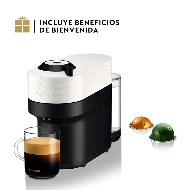 CAFETERA NESPRESSO CÁPSULA VERTUO POP BLANCO