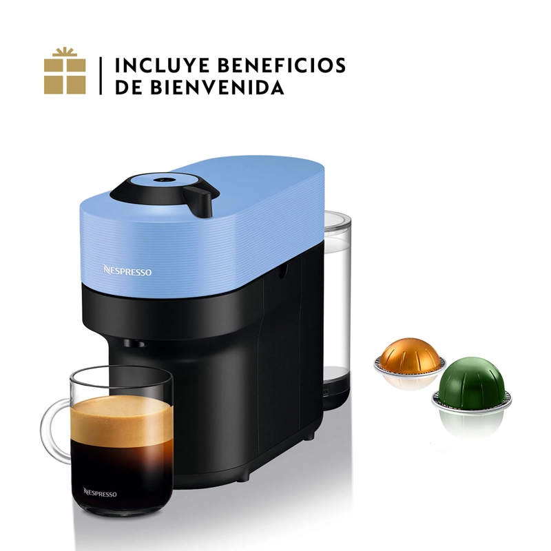 CAFETERA NESPRESSO CÁPSULA VERTUO POP AZUL - 2