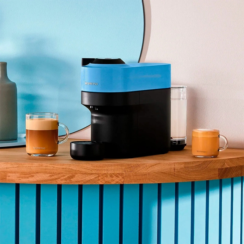 CAFETERA NESPRESSO CÁPSULA VERTUO POP AZUL - 5