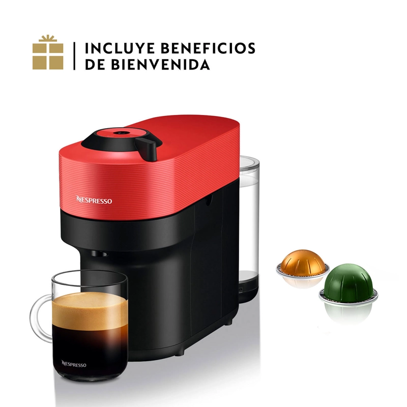 CAFETERA NESPRESSO CÁPSULA VERTUO POP ROJO - 1