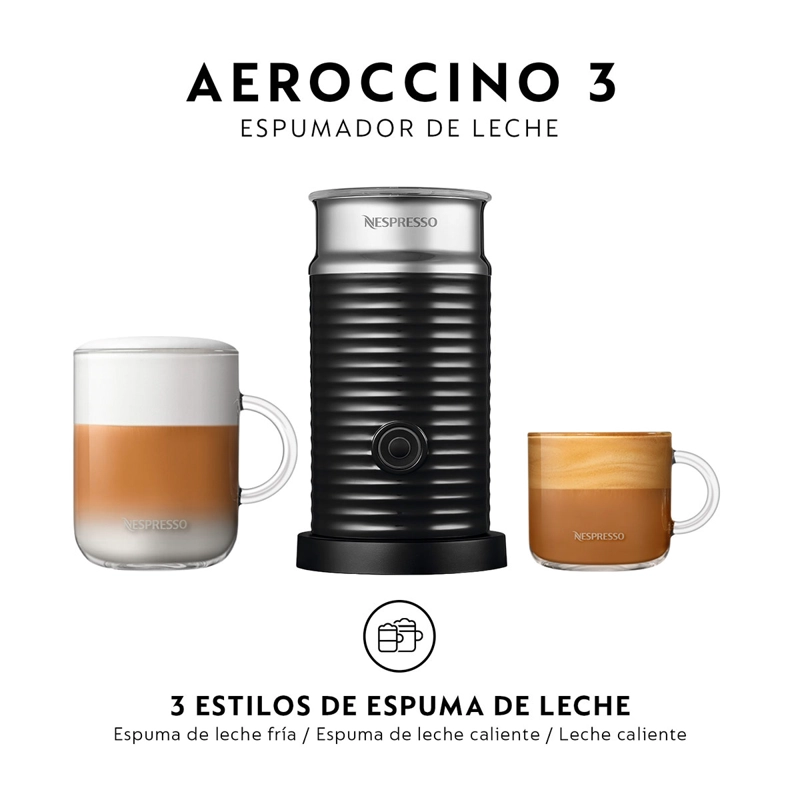 CAFETERA NESPRESSO CÁPSULA VERTUO POP ROJO + ESPUMADOR DE LECHE AEROCCINO 3 - 5