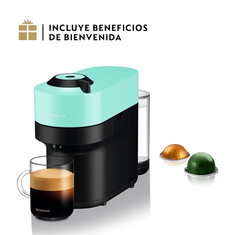CAFETERA NESPRESSO CÁPSULA VERTUO POP AQUA - 2