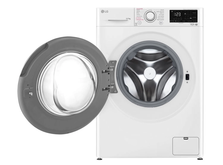 LAVADORA SECADORA LG WD12WVC5S6 12KG 7KG BLANCO - 3