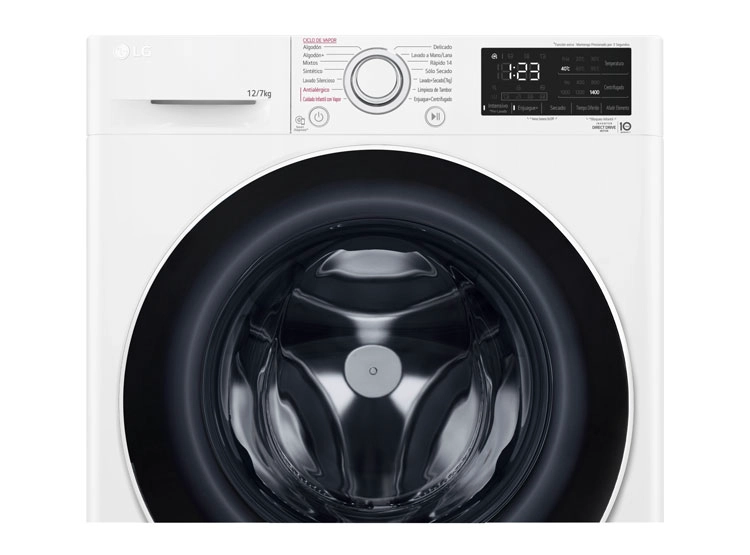 LAVADORA SECADORA LG WD12WVC5S6 12KG 7KG BLANCO - 6