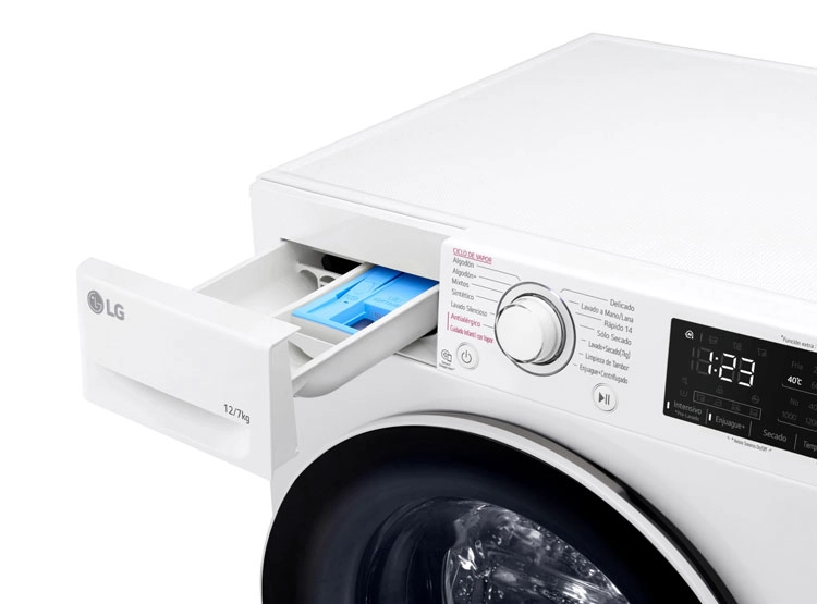 LAVADORA SECADORA LG WD12WVC5S6 12KG 7KG BLANCO - 7
