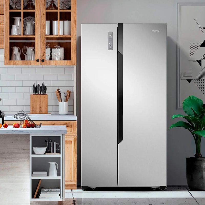 REFRIGERADOR SIDE BY SIDE HISENSE RC-67WS2 508L NO FROST PLATA - 10