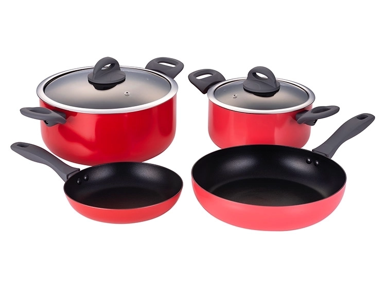 BATERÍA DE COCINA FANTUZZI ARRECIFE ROJO 6 PIEZAS