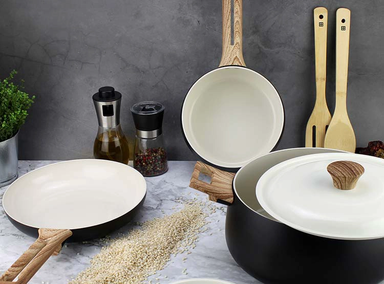 BATERÍA DE COCINA FANTUZZI BIELLA NEGRO 7 PIEZAS - 9