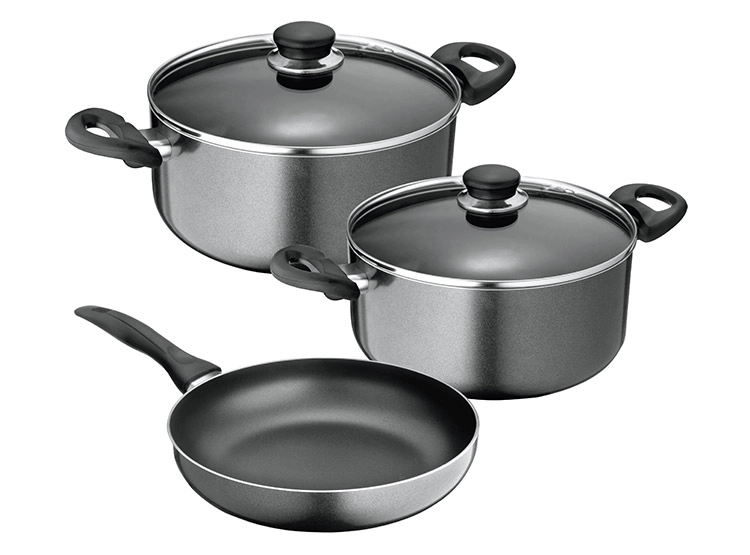 BATERÍA DE COCINA FANTUZZI GOURMET GRAFITO 6 PIEZAS - 1