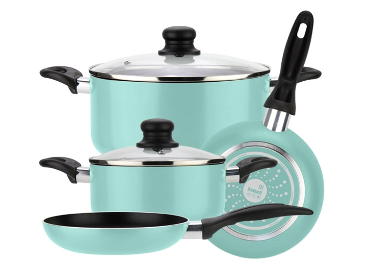 BATERÍA DE COCINA FANTUZZI GOURMET MENTA 6 PIEZAS - 1