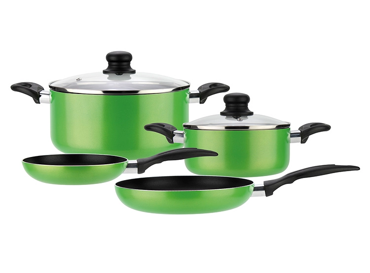 BATERÍA DE COCINA FANTUZZI GOURMET VERDE 6 PIEZAS - 1