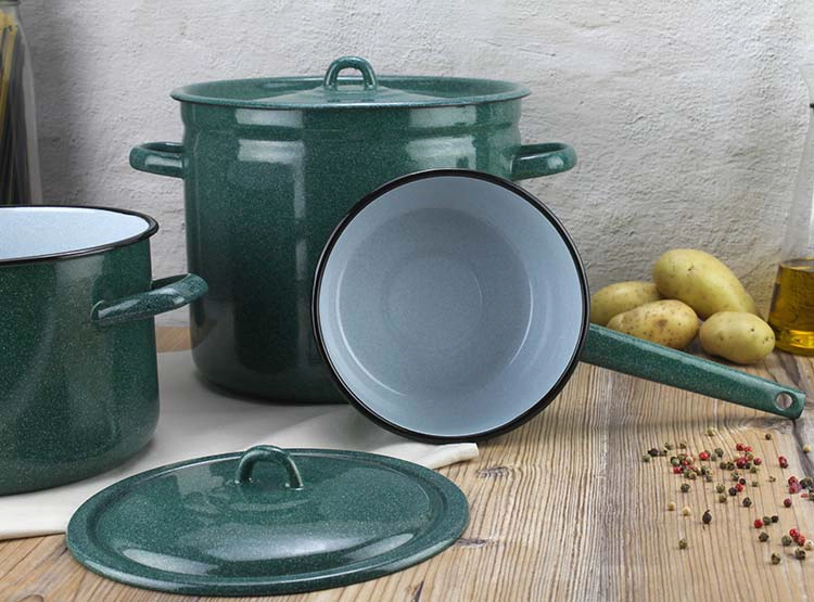 CACEROLA FANTUZZI FUNDO ALTA 26 CM VERDE 12 L - 7
