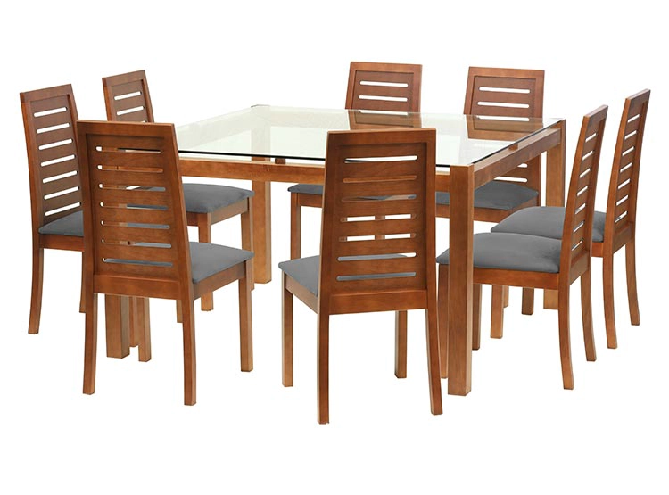 JUEGO DE COMEDOR LATAM HOME BARCELONA TENERIFE TELA 8S - 1