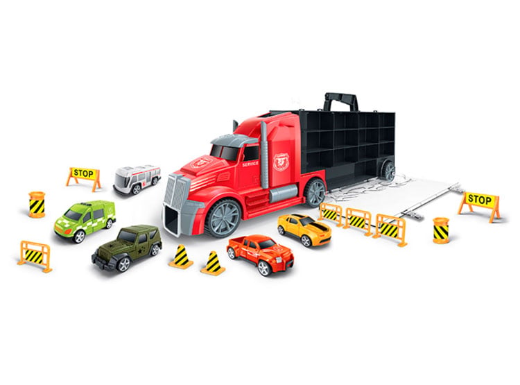 AUTO ESCALA ULTRA TOYS CAMIÓN TRANSPORTADOR DE AUTOS ULTRAX - 3