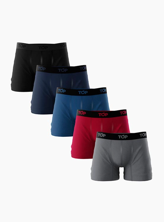 PACK X5 BÓXER ALGODÓN HOMBRE TOP - 1
