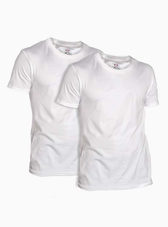 PACK X2 CAMISETA TOP MANGA CORTA CUELLO REDONDO - 1
