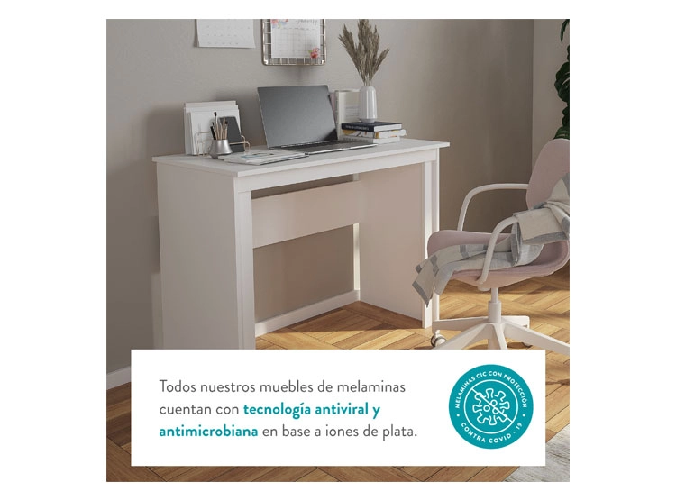ESCRITORIO ROMA 2 CAJONES 120X80X45 OLMO BLANCO - 7