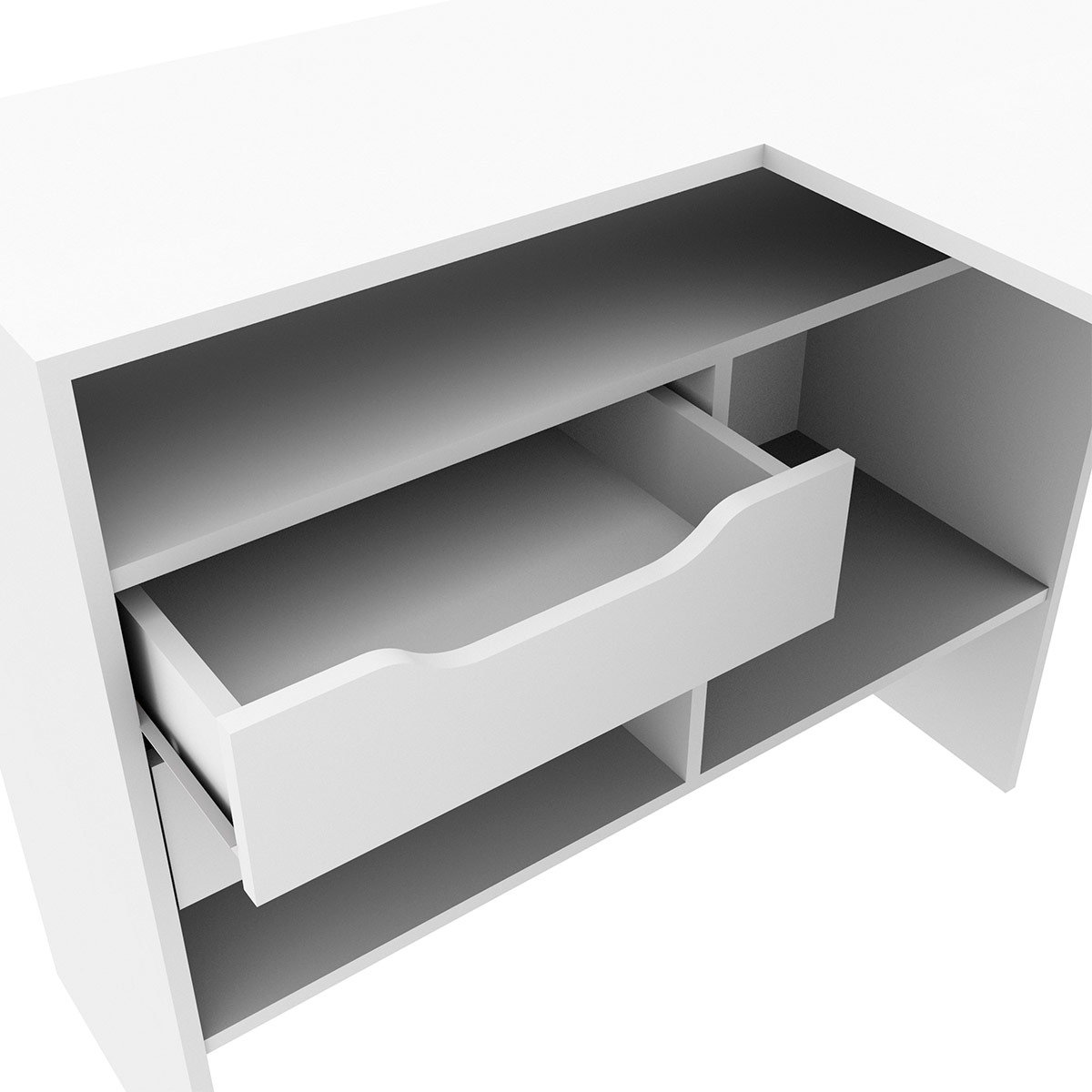 ESCRITORIO MILAN 2 CAJONES 91,5X80X115 BLANCO OLMO - 5