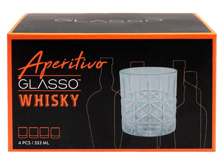 SET VASOS GLASSO WHISKY VINTAGE X4 - 3