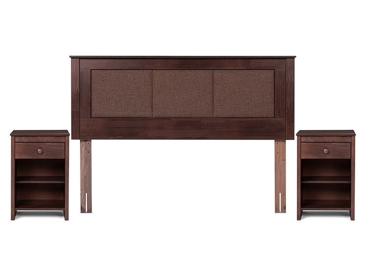 SET DE MUEBLES ROSEN RACHEL 2 PLAZAS MADERA CHOCOLATE - 1