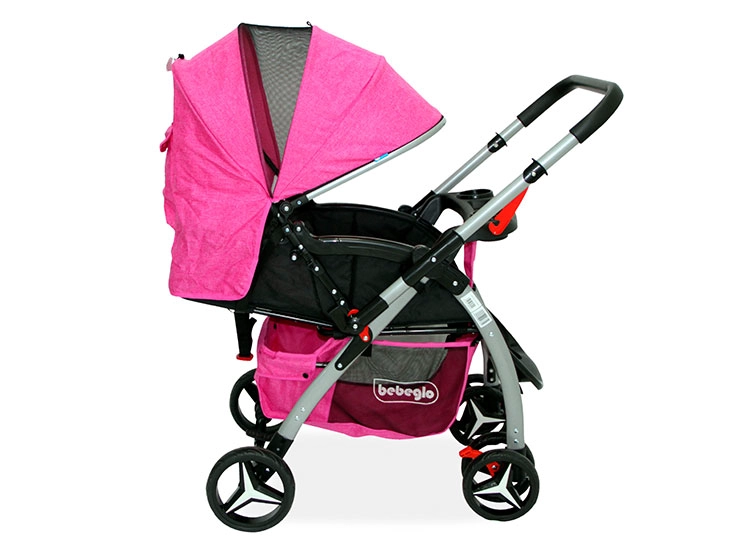 COCHE PASEO CUNA BEBEGLO ATLAS MANILLAR REVERSIBLE FUCSIA - 2