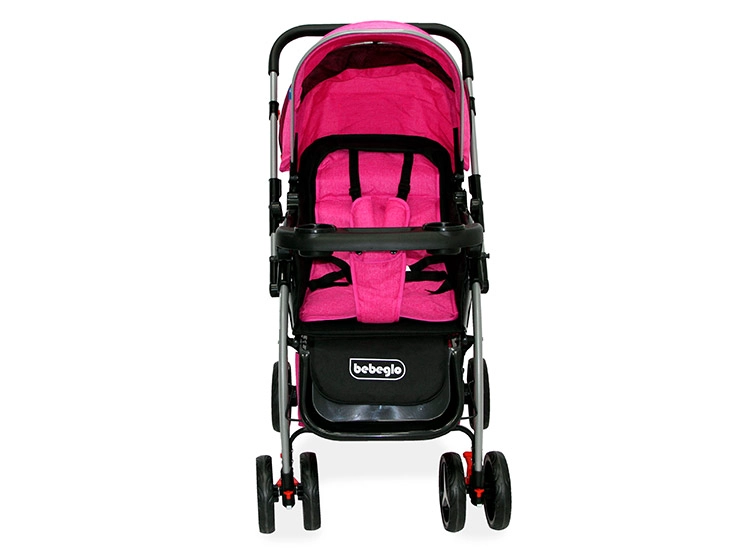 COCHE PASEO CUNA BEBEGLO ATLAS MANILLAR REVERSIBLE FUCSIA - 4