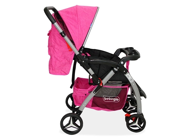COCHE PASEO CUNA BEBEGLO ATLAS MANILLAR REVERSIBLE FUCSIA - 7