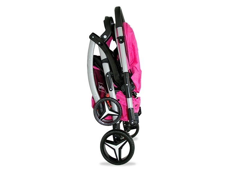 COCHE PASEO CUNA BEBEGLO ATLAS MANILLAR REVERSIBLE FUCSIA - 9