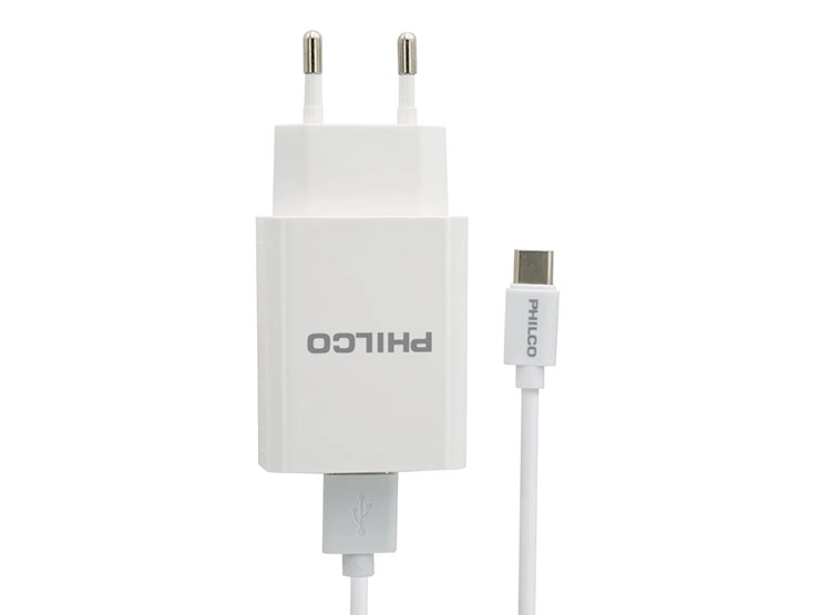 CARGADOR CELULAR PHILCO 18 W TIPO C USB INTELIGENTE CON CABLE - 3