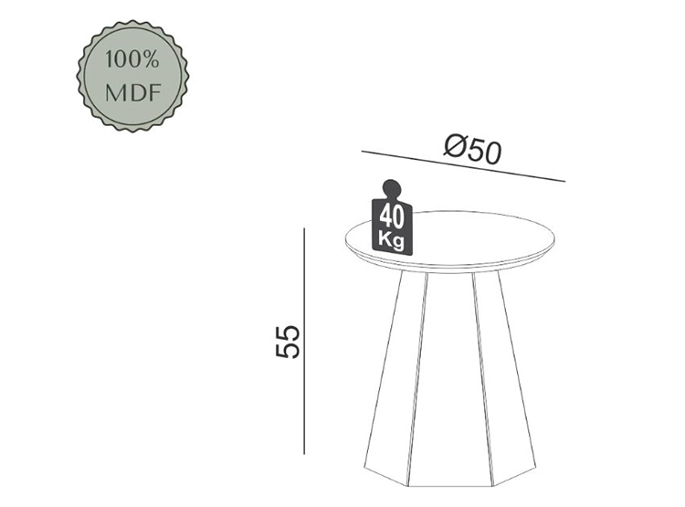 MESA LATERAL DECOCASA TB606 - 2