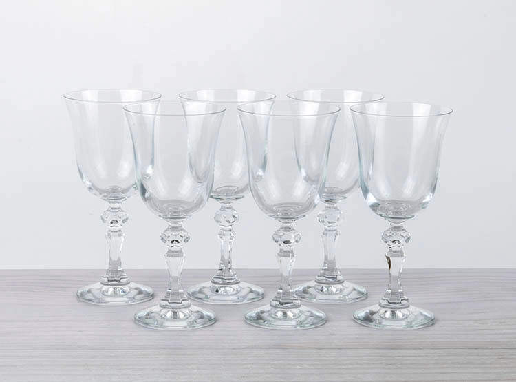 SET 6 COPAS KROSNO KRISTA DECO VINO VIDRIO TRANSPARENTE - 1