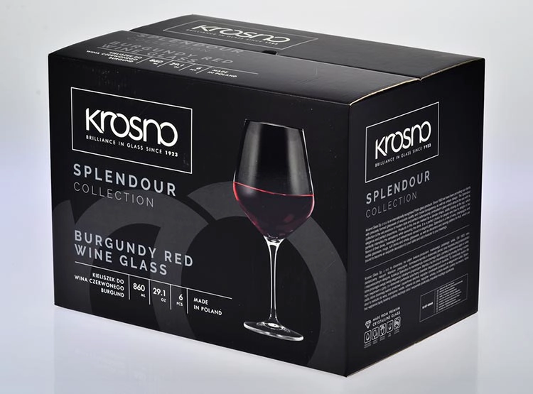 SET 6 COPAS KROSNO SPLENDOUR VINO VIDRIO TRANSPARENTE 860 ML - 2