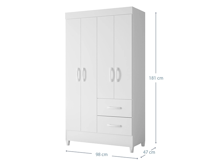 CLOSET VEKKA HOME MOBI WHITE 4P 2C - 3