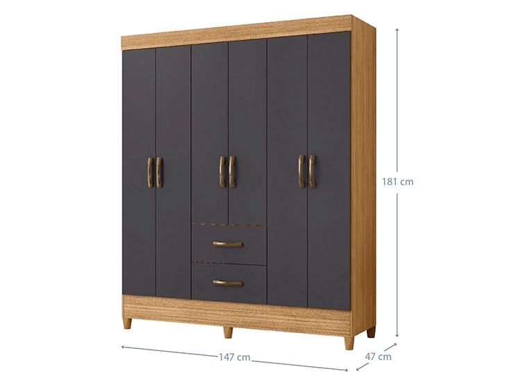 CLOSET VEKKA HOME MOBI GRAPHITE 6P - 3