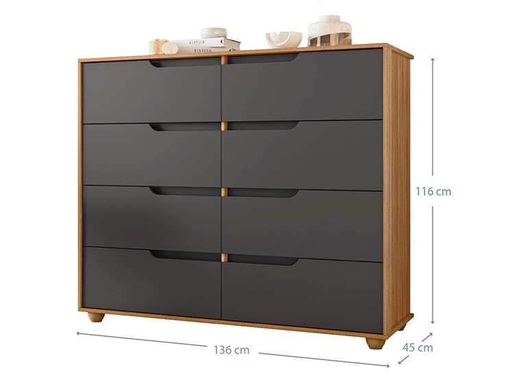 COMODA VEKKA HOME DOBLE EVO GRAPHITE 8C - 2